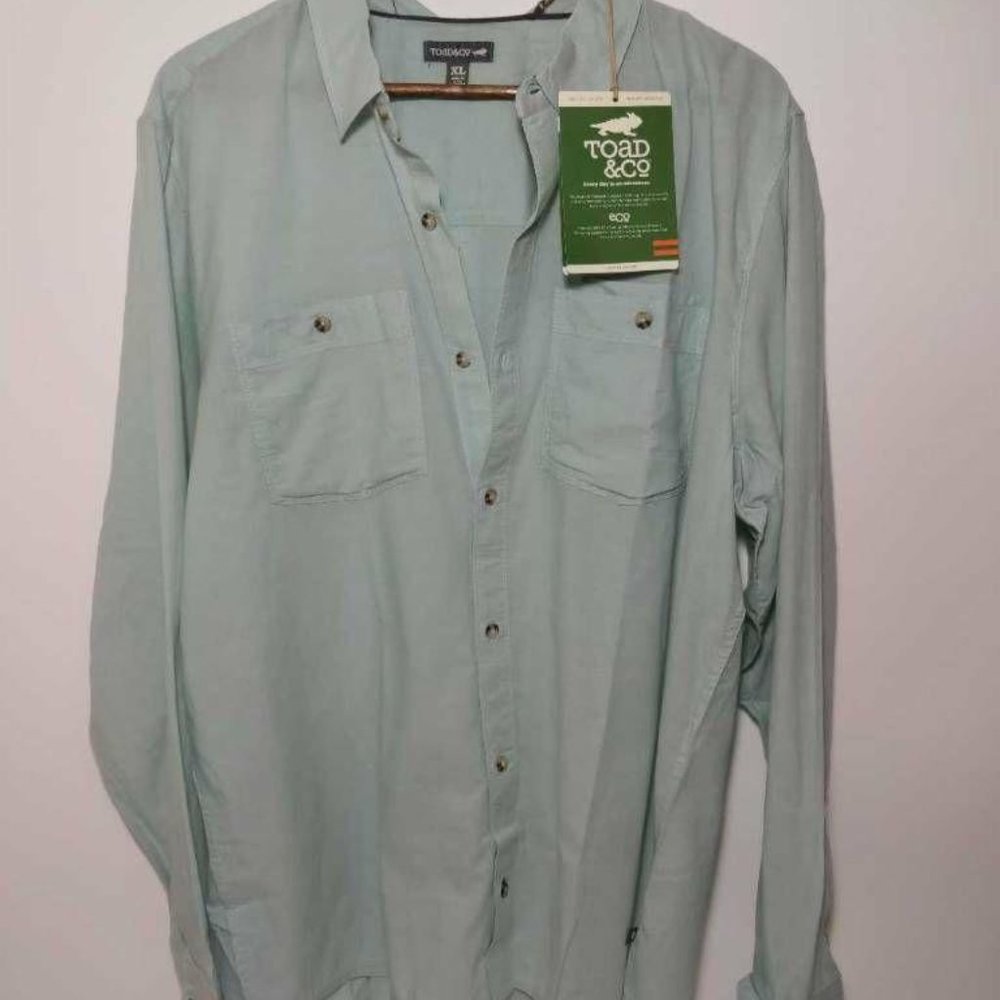 Toad&Co Mens Honcho Dos Button Front Shirt Green L